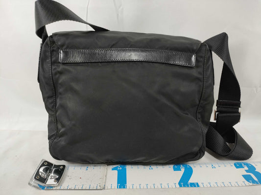 PRADA PRADA Prada Shoulder Bag with Triangle Logo, Black