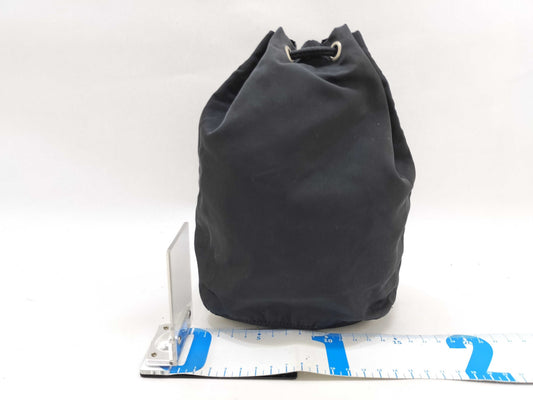 PRADA Nylon Prada Triangle Logo Nylon Drawstring Tessuto Bag Pouch