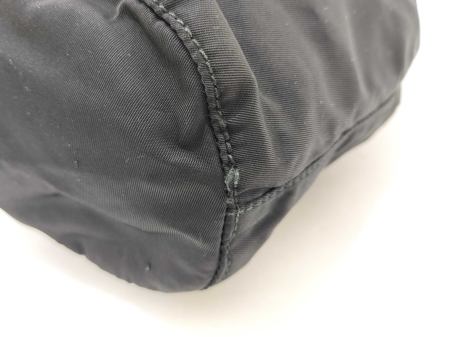 PRADA Nylon Prada Triangle Logo Nylon Drawstring Tessuto Bag Pouch