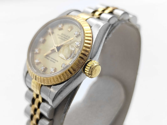 ROLEX 69173G S322661 Champagne Dial Jubilee Bracelet Women's Watch