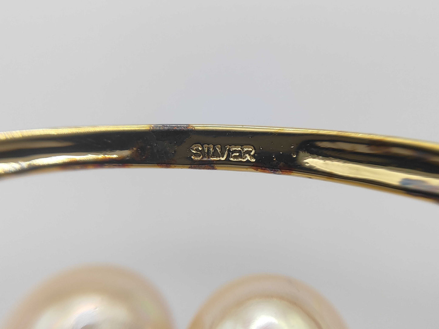 Accessory wink pearl silver engraved brooch Akoya pearl brooch