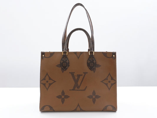 LOUIS VUITTON Monogram Giant Reverse On-the-Go MM M45321 Handbag Tote Bag