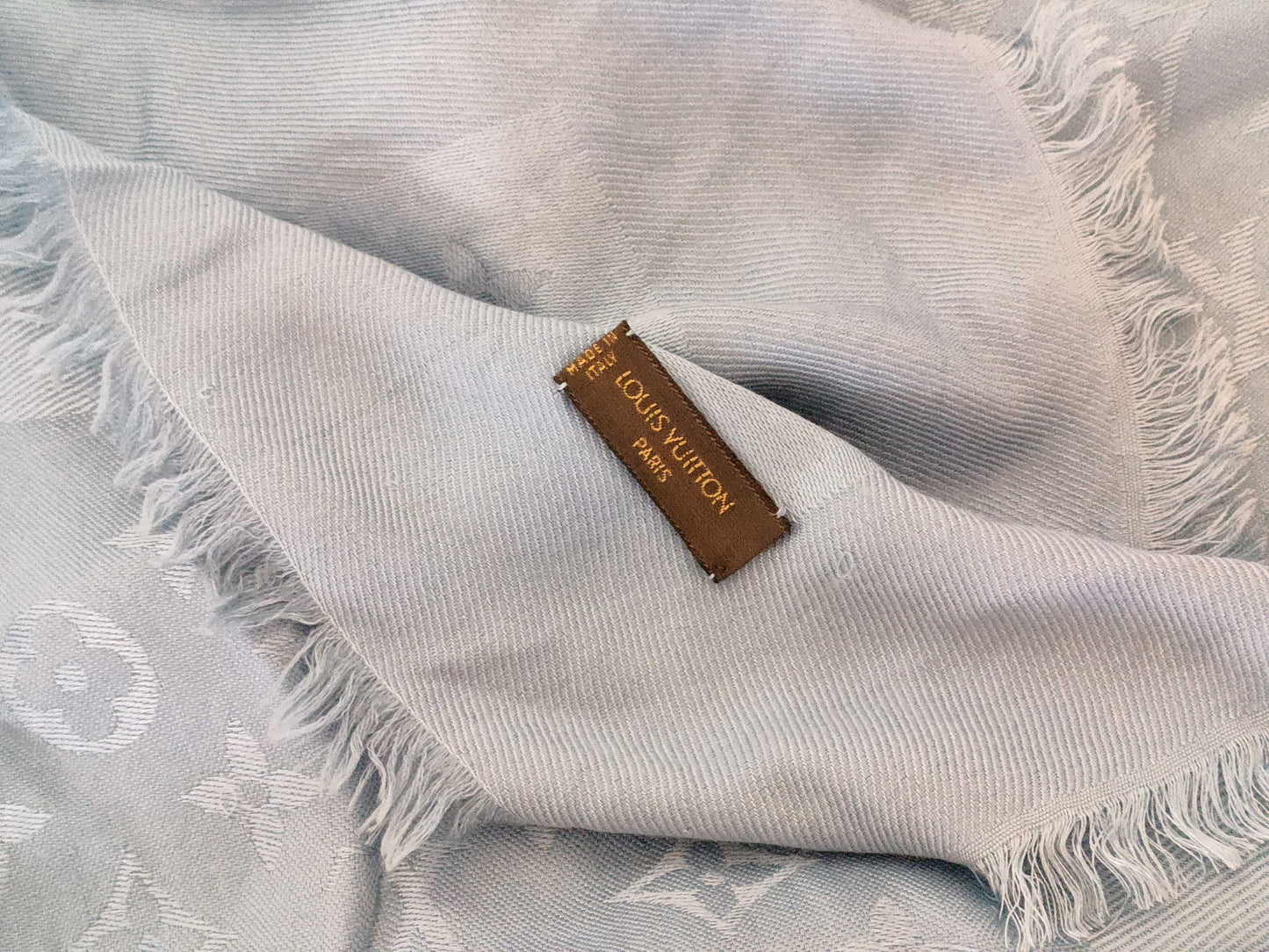 LOUIS VUITTON Monogram Louis Vuitton Scarf 140 Monogram Scarf with Tag