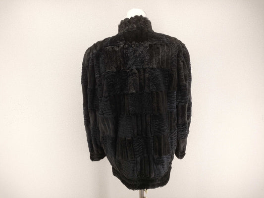 CELINE Sheared Mink Patchwork Jacket