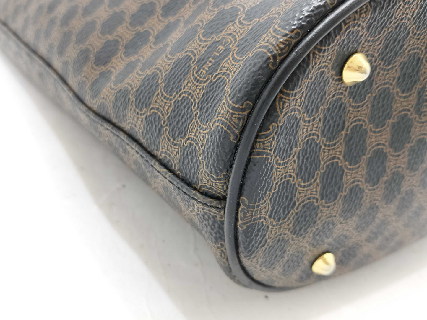 CELINE Triomphe Black Macadam Tote Bag