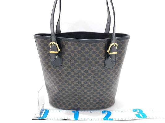 CELINE Triomphe Black Macadam Tote Bag