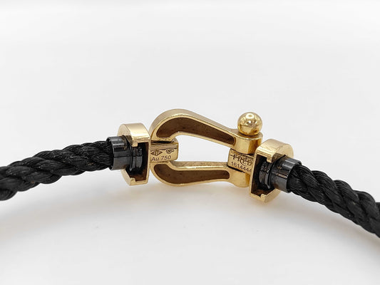 FRED Force 10 #18 Diamond Au750/SS 10.6g Bracelet/Bangle