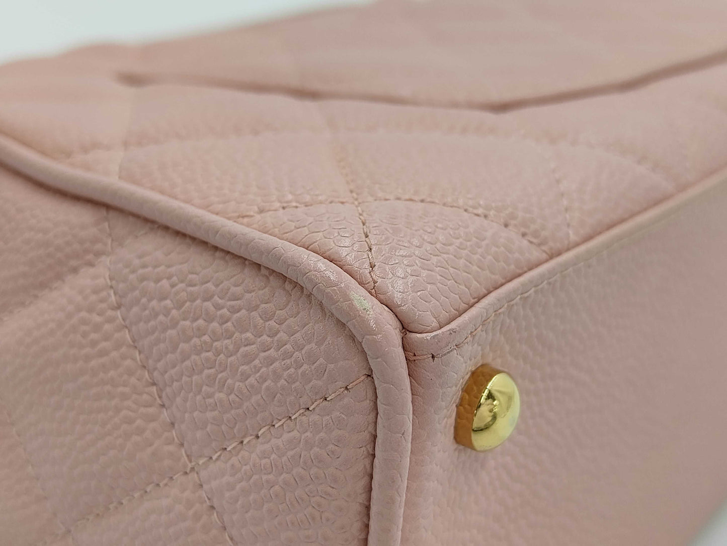 CHANEL Caviar Skin Chanel Tote Boston Bag