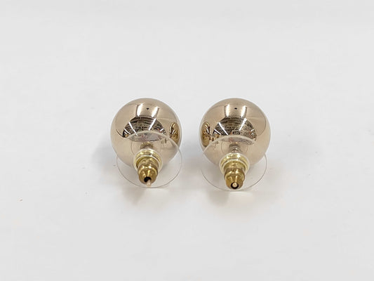 CHANEL B21S Coco Mark Gold Ball Earrings