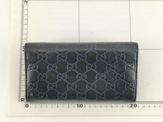 GUCCI GUCCI Gucci Long Wallet Black Cat GG Wallet