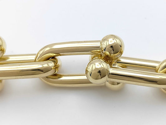 Tiffany & Co. Hardware Graduated Link Necklace in Yellow Gold 750, 47.9g