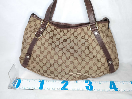 GUCCI GG Canvas Gucci Tote Canvas Abbey Tote Bag