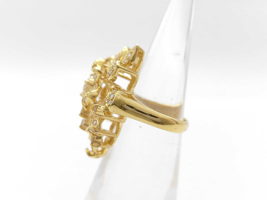 Clear Diamond K18 13.7g Ring