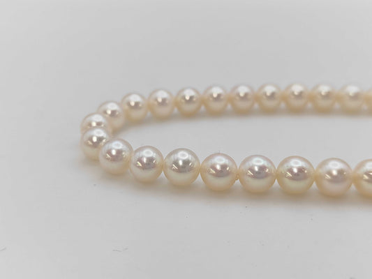 TASAKI Pearl Necklace, Diameter approx. 6.5-6.7mm, Sterling Silver, 24.2g