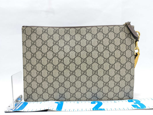 GUCCI GG Supreme Tiger Head Clutch Bag