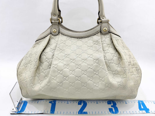 GUCCI Sukey Handbag, Guccissima All Leather Beige Tote Bag