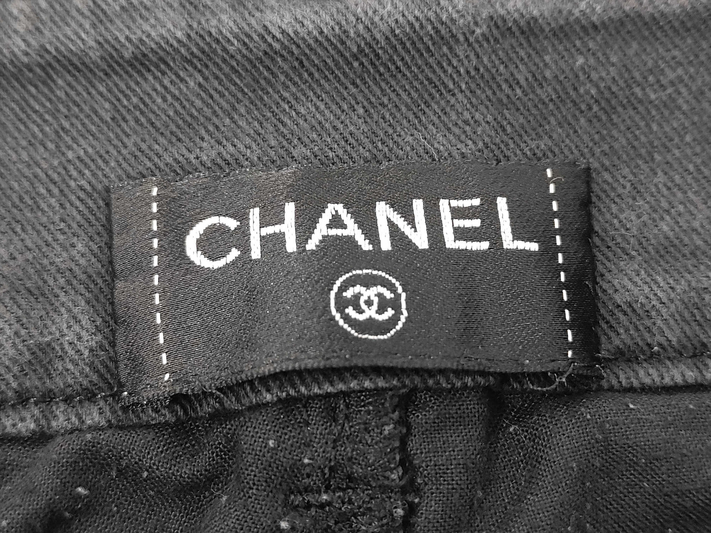 CHANEL CHANEL Runway Black Denim Pants