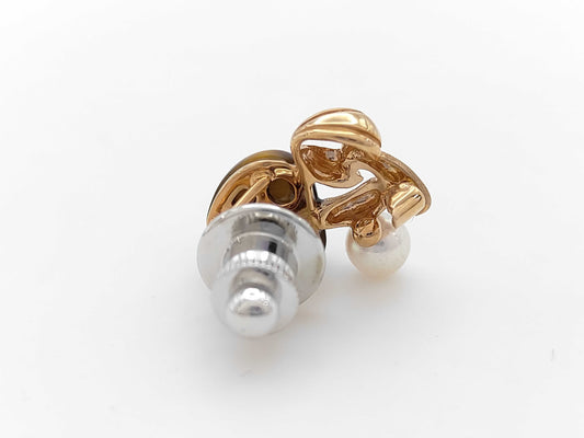 MIKIMOTO Colored Pearl, Diameter: Approx. 5.4mm, 18K Gold, 3.7g, Tie Clip/Cufflinks