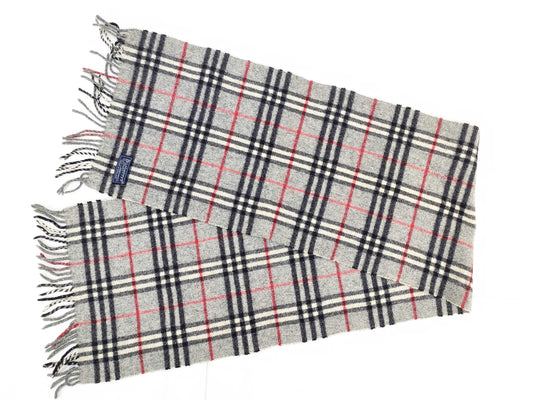 Burberrys Wool Scarf Gray Other Accessories