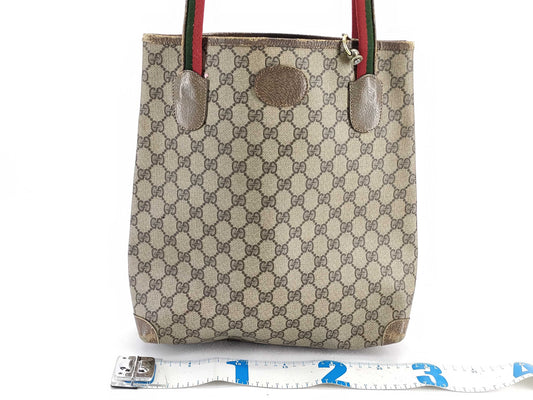 GUCCI GG Supreme GUCCI Sherry Line Tote Bag