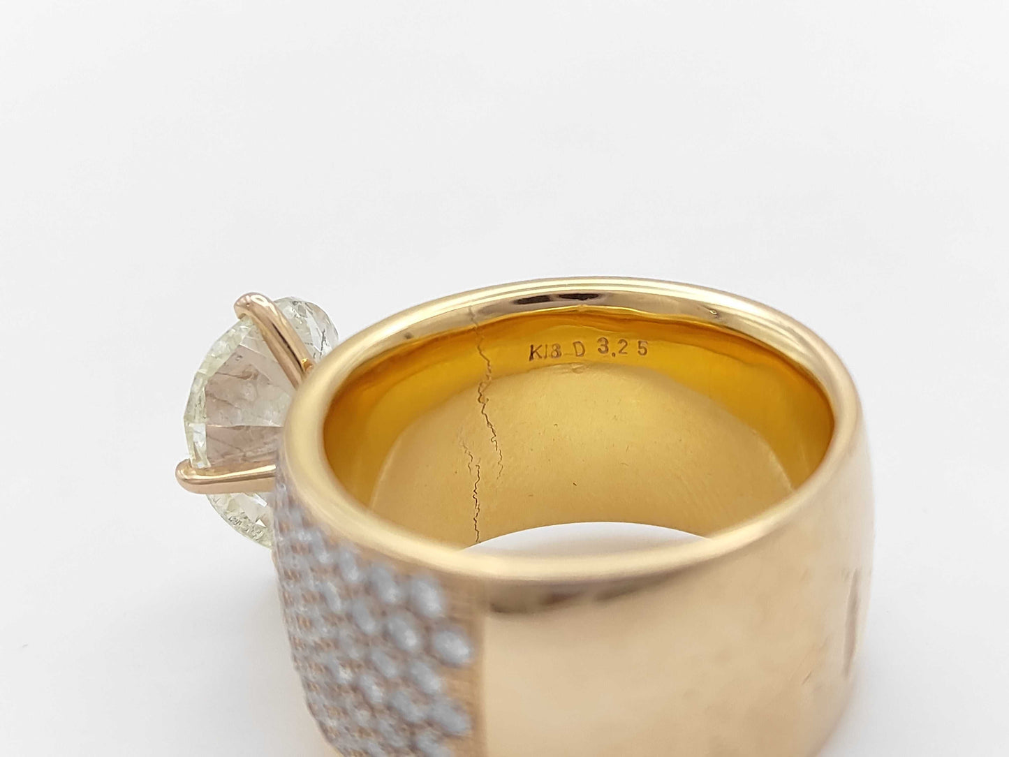 LDH D4.025ct FD3.25ct K18 28.1g Ring