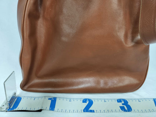 GUCCI Bamboo Shoulder Bag, 2-Way, Bamboo Handle, Leather, Brown Tote Bag