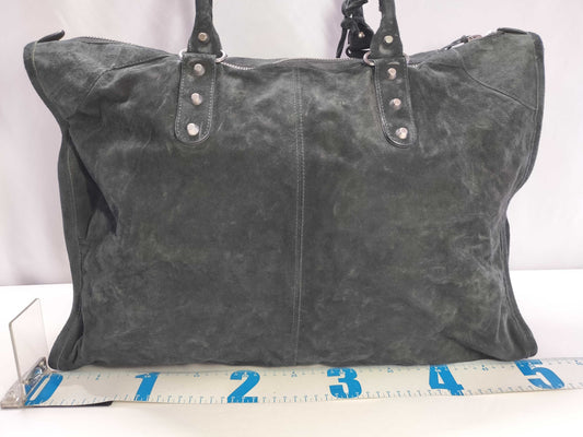 BALENCIAGA Weekender Suede Black Tote Bag