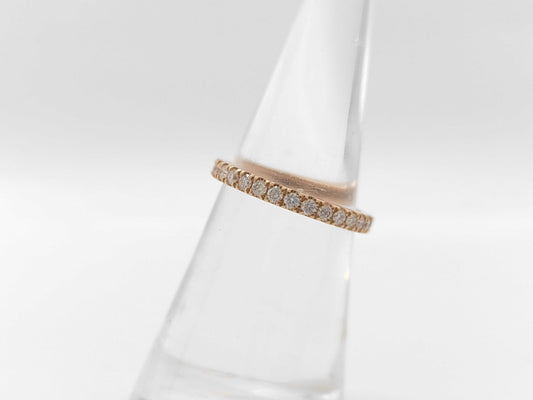 Van Cleef & Arpels Felicite #52 Full Eternity Diamond Ring in PG Au750, 2.3g