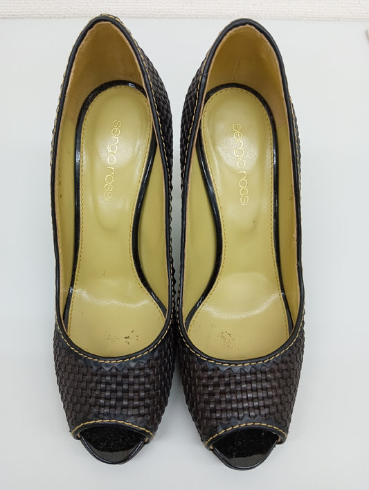 Sergio Rossi Leather Pumps Brown Size 37 1/2