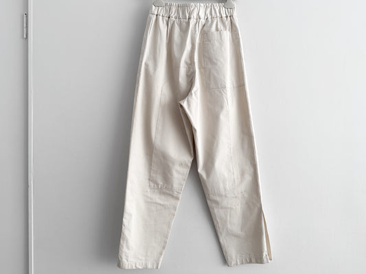 JIL SANDER JIL SANDER Wide-leg Cotton Pants with Zippered Hems, Size 44