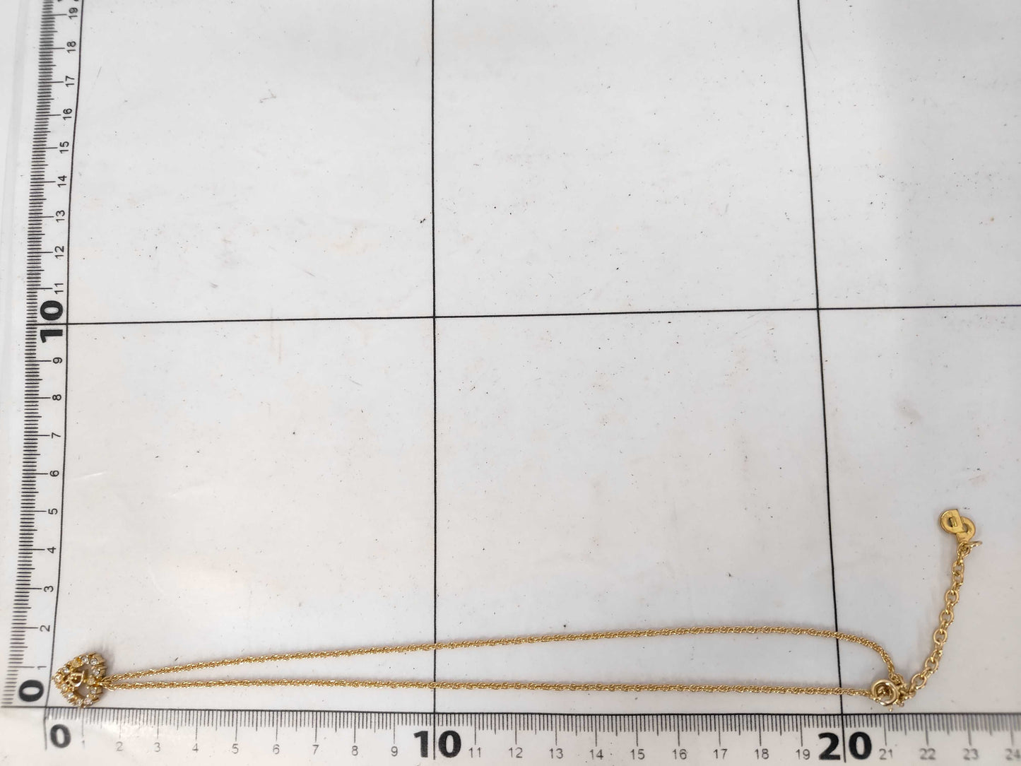 Dior logo rhinestone necklace