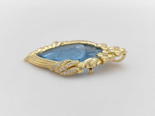 Wallace Chan BT36.15ct D0.82ct K18 20.1g Pendant Top