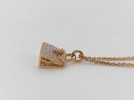 HERMES Amulet Kelly Diamond PG Au750 11.7g Necklace