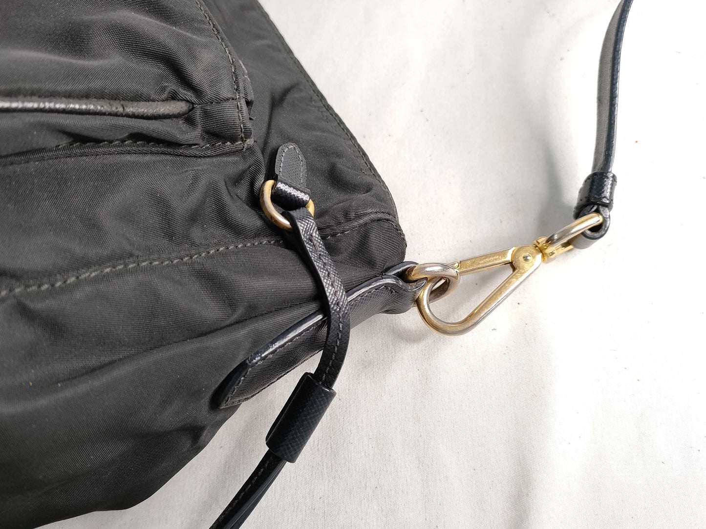 PRADA Nylon Prada Shoulder Bag, Black Nylon, BT0689 Shoulder Bag