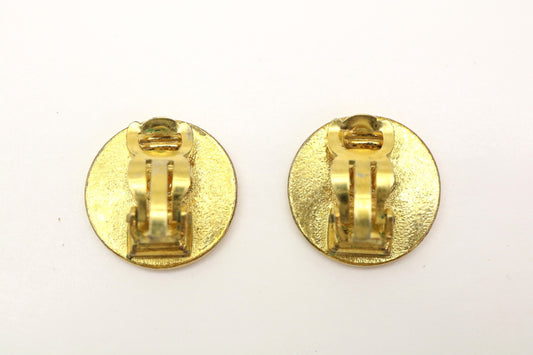 CHANEL Clover Gold 96A Earrings