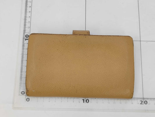 CHANEL Caviar Leather Bi-Fold Clasp Long Wallet