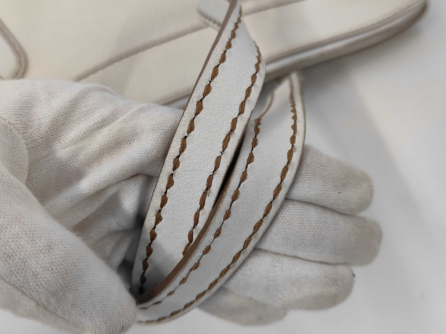 TODS Leather Tote Bag White Tote Bag