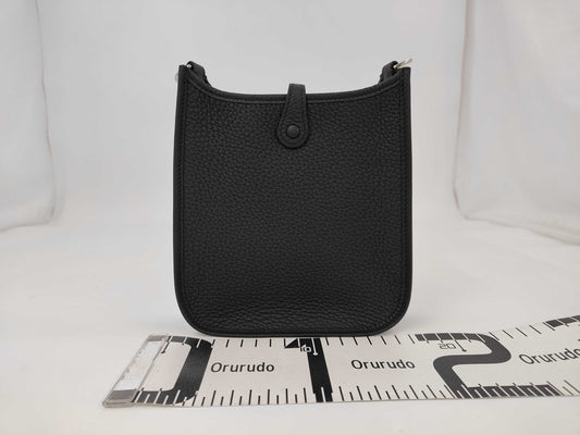 HERMES Evelyn TPM Noir Taurillon Shoulder Bag
