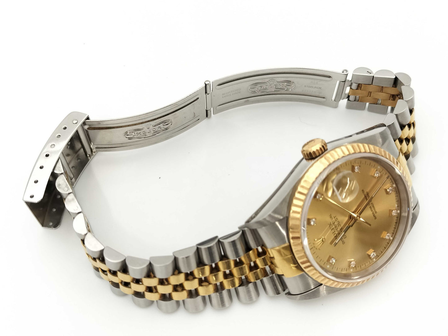 ROLEX 16233G X821948 Champagne Dial Jubilee Bracelet Boys' Watch