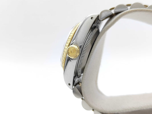 ROLEX 69173 9650651 Champagne Tapestry Dial Jubilee Bracelet Women's Watch