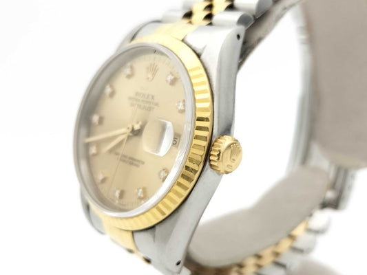 ROLEX 16233G L969008 Champagne Dial Jubilee Bracelet Boys' Watch