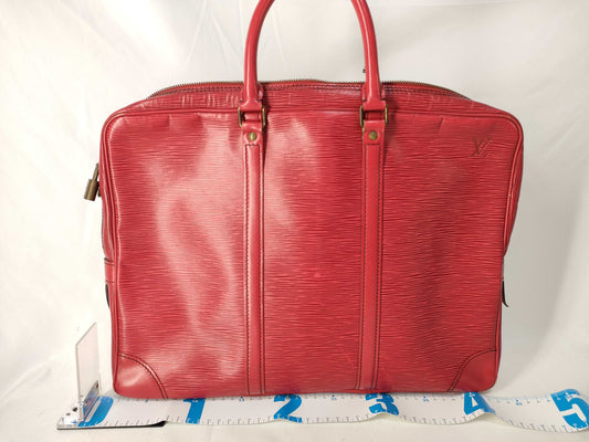 LOUIS VUITTON Epi Louis Vuitton Epi Porte-Document Red Business Bag