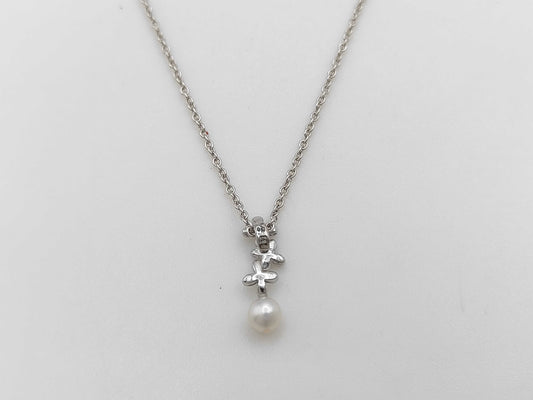 TASAKI Pearl Necklace, 4.0mm Diameter, Sterling Silver, 1.7g