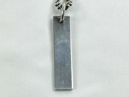 GUCCI Gucci Bar Plate Necklace SV925 24.0g 50cm Necklace