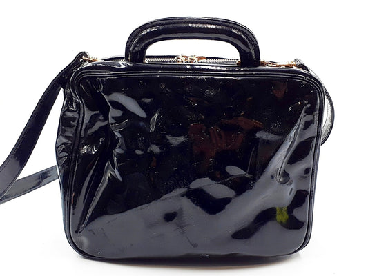 CHANEL 2-way handbag with strap, CC Coco Mark, patent leather, No. 4 series