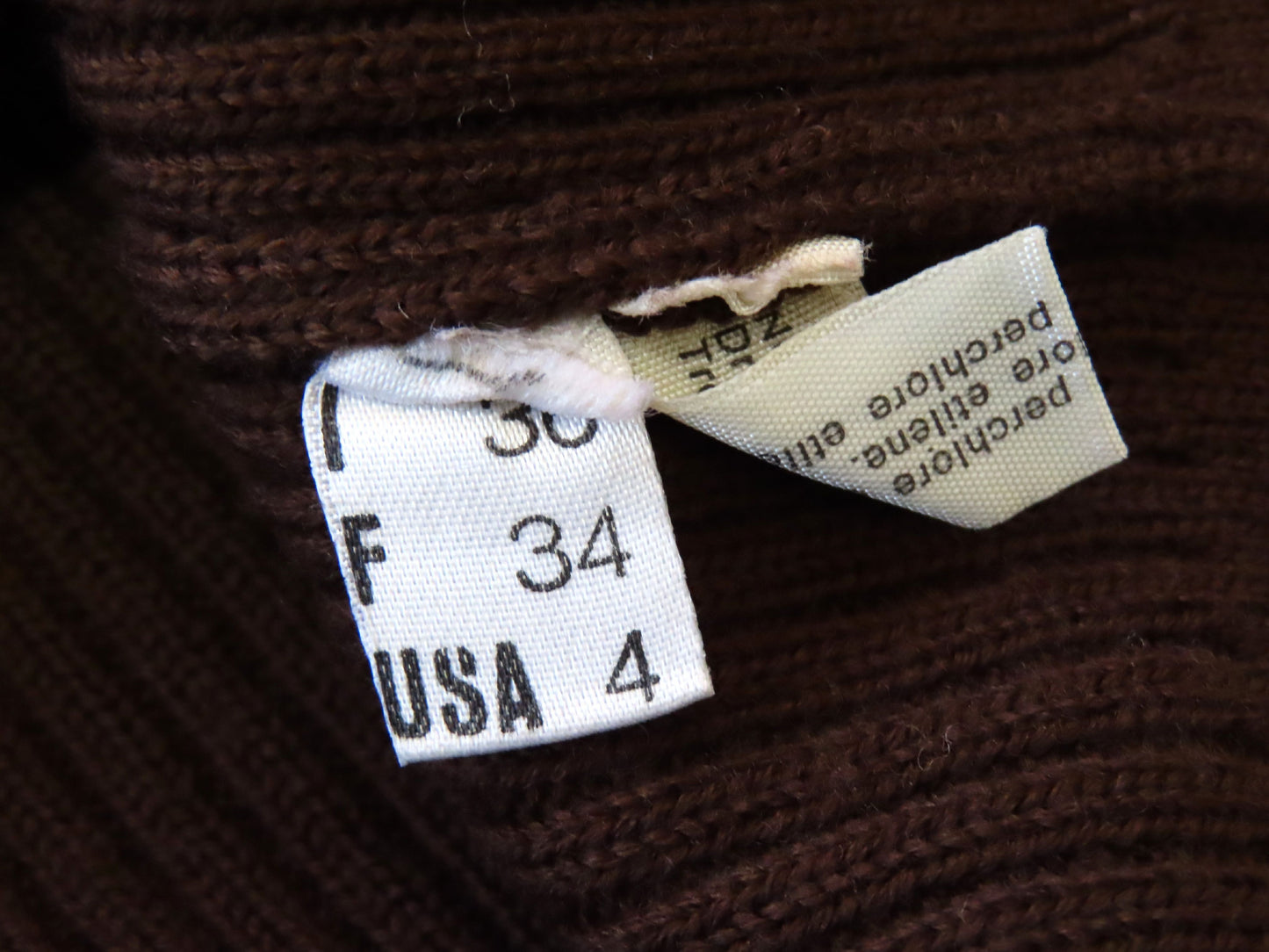 CELINE Vintage Wool Knit Cardigan with Leather Gold Buttons, Engraved Logo, and Gold Chain Design