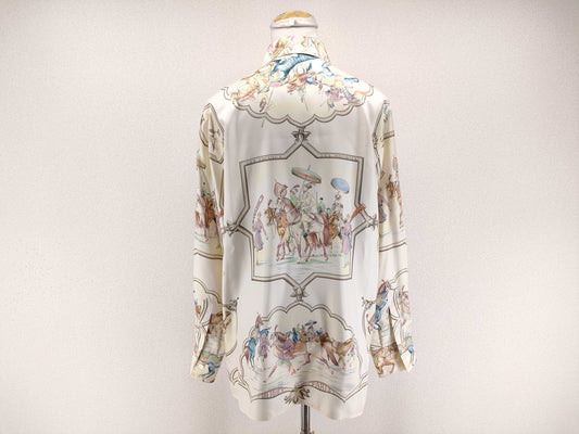 HERMES Margiela Collection 100% Silk Hermès Blouse Top