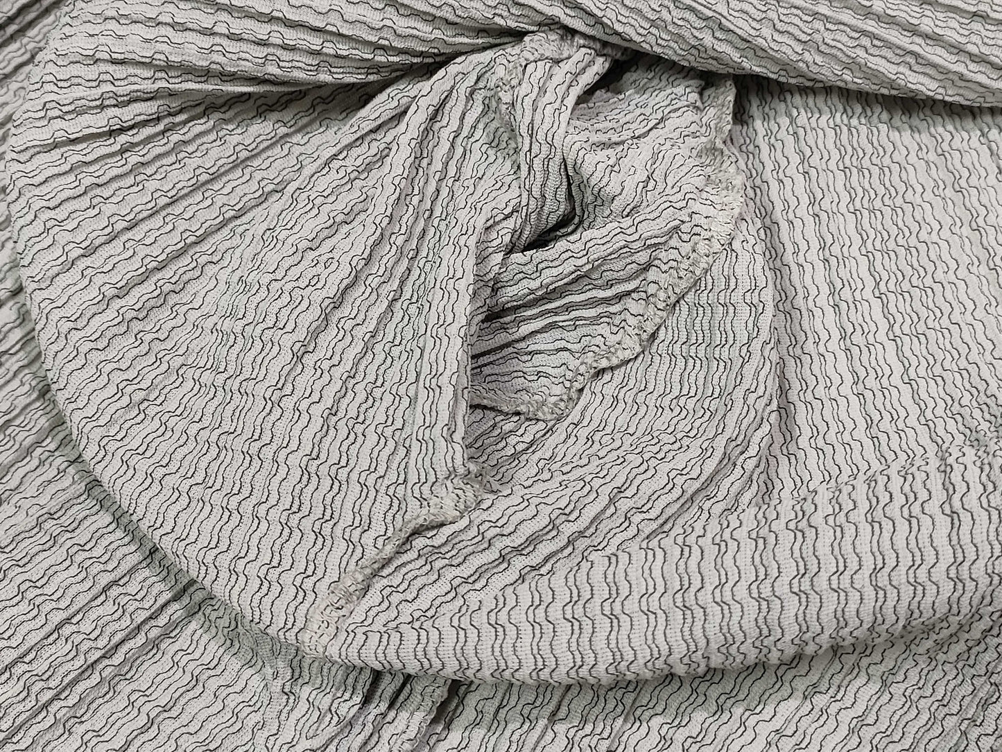 PLEATS PLEASE Issey Miyake Ribbed Pleated Cardigan, Gray, PP63-J0542