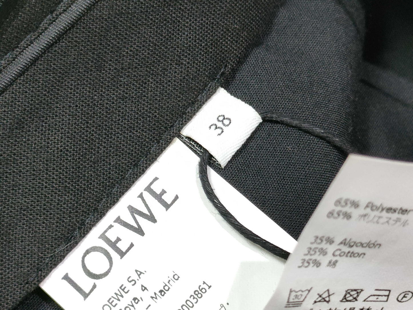 LOEWE Slim Cropped Pants Slacks D2172170UN Black Pants