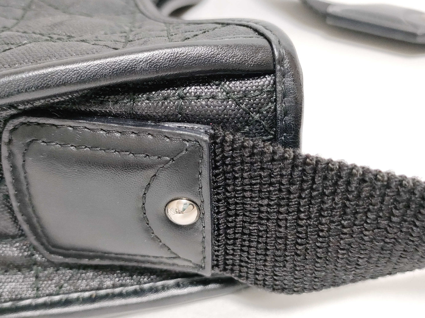 Dior Lady Dior Cannage Shoulder Bag in Black